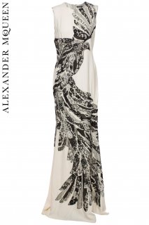 9ڥ󥿥ɥ쥹PRD CODE:01148 | Alexander McQUEEN Bird Embroidered Long Dressʥ쥭ޥå ɥ쥹 