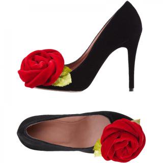 25.0cm󥿥륷塼Product code:00086 | RED VALENTINO Velvet red rose corsage Pumpsʥå ƥ ѥץ