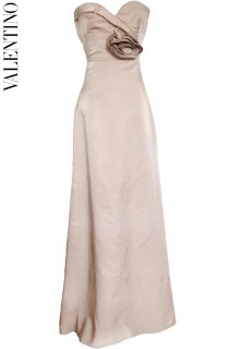 7ڥ󥿥ɥ쥹PRD CODE:00082 | VALENTINO Rose Rosette Bustier Gown in Dawn-Pinkʥƥ ɥ쥹ǥ󥰥ɥ쥹