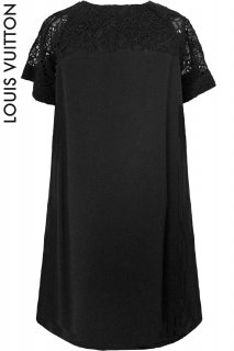 7ڥ󥿥ɥ쥹PRD CODE:07012 | LOUIS VUITTON Sleeves of Lace Black Dressʥȥ 졼µ֥åɥ쥹