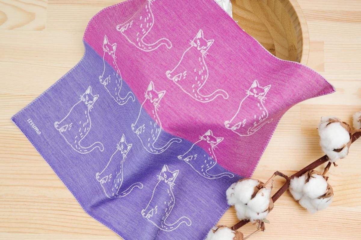 itsumo ハンカチ] ネコ柄 -アニマルタウン-