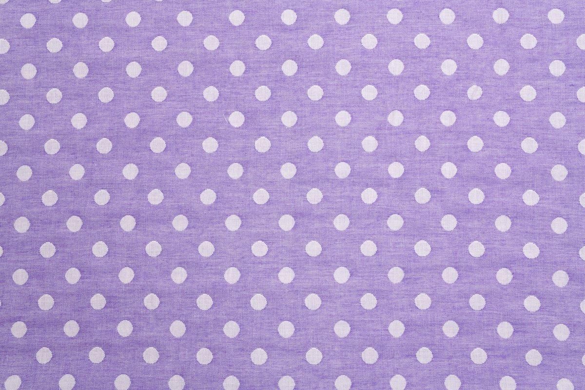 ダブルガーゼ水玉柄のパープル生地