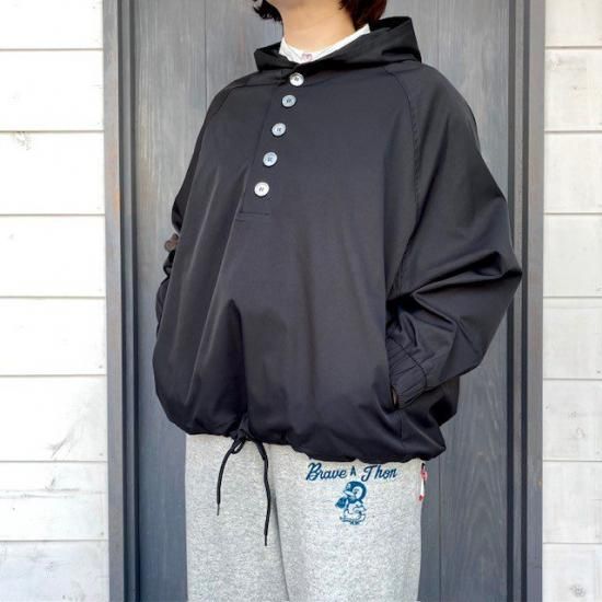 Mao made ブラックリネンパーカー mao made 