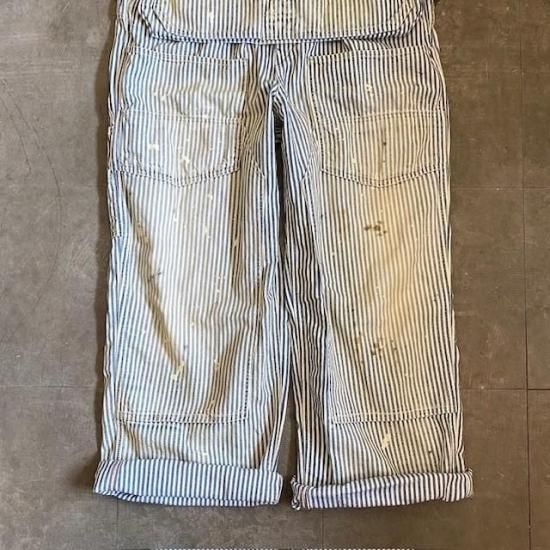 R&D.M.Co- ヒッコリーオーバーオール DENIM DUNGAREE 