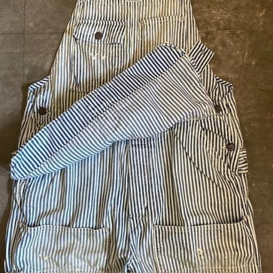 DENIMDUNGAREE ダブルニーエプロンヒッコリーオーバーオール　160 DENIMDUNGAREE ダブルニーエプロンヒッコリーオーバーオール 160