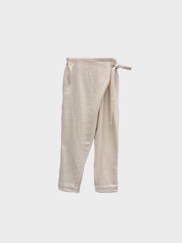 <img class='new_mark_img1' src='https://img.shop-pro.jp/img/new/icons14.gif' style='border:none;display:inline;margin:0px;padding:0px;width:auto;' />WRAP PANTS (COTTON NATURAL)