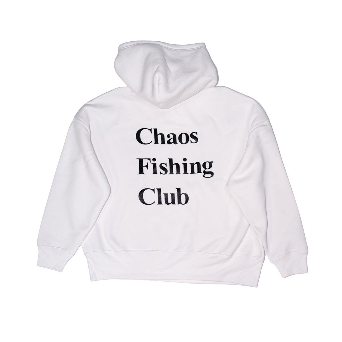 Chaos Fishing Club Logo Hoodie White
