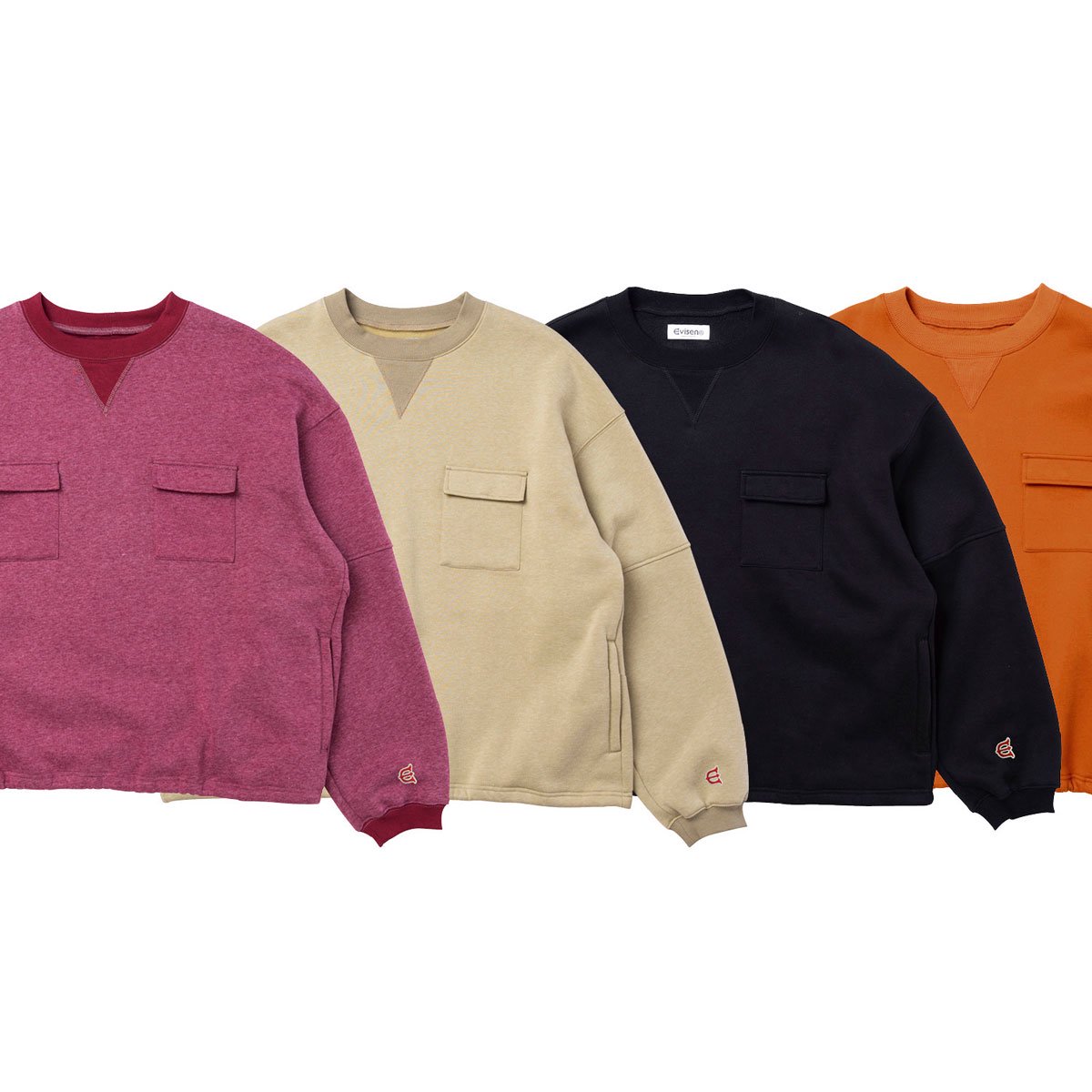 022160○ Evisen DOUBLE FLAP CREW SWEAT L | hmgrocerant.com