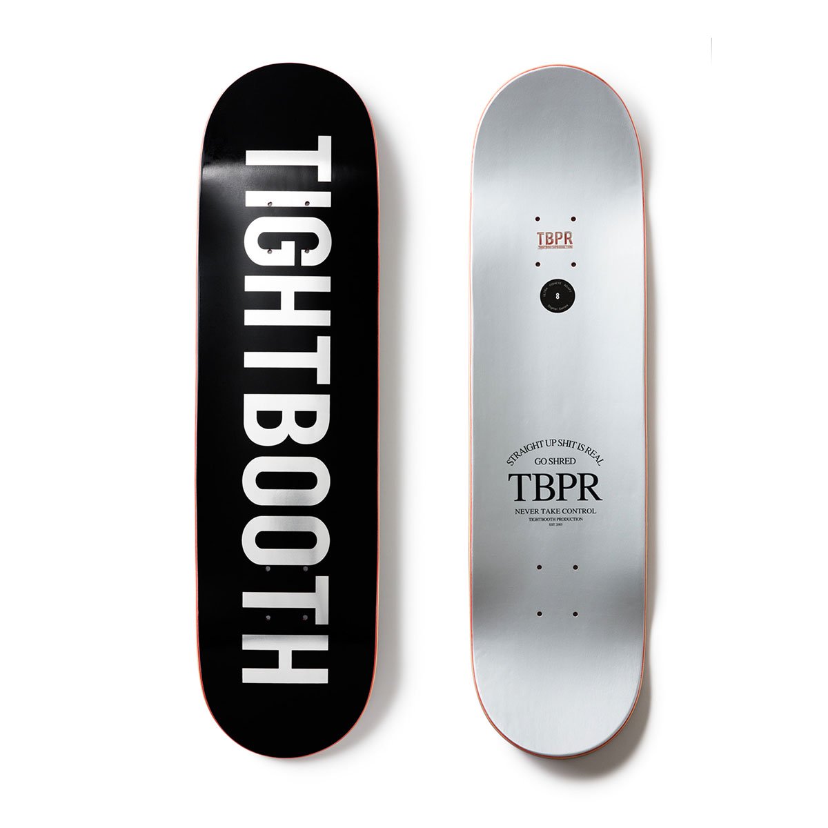 TIGHTBOOTH - LOGO BLACK × SILVER - 7.8