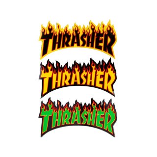 THRASHER - FLAME LOGO STICKER - Large