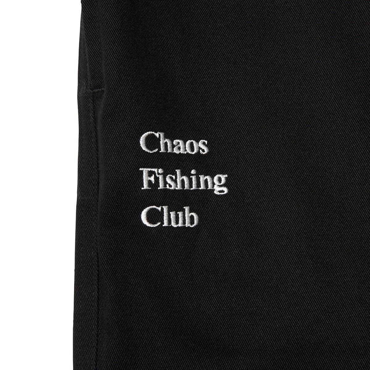 chaos fishing club LOGO SHORTS BLACK カオス