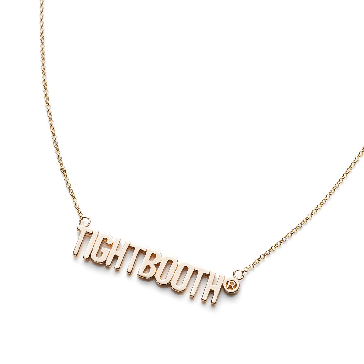 TIGHTBOOTH - LOGO NECKLACE - 14K - SHRED