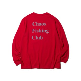 Chaos Fishing Club - OG LOGO L/S TEE - Red