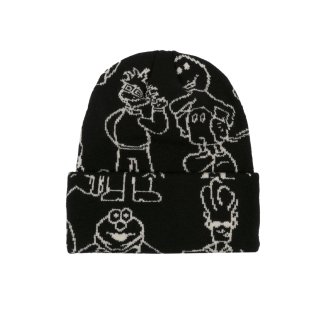 CLASSIC GRIP - CONFUSED CHARACTER BEANIE - Black
