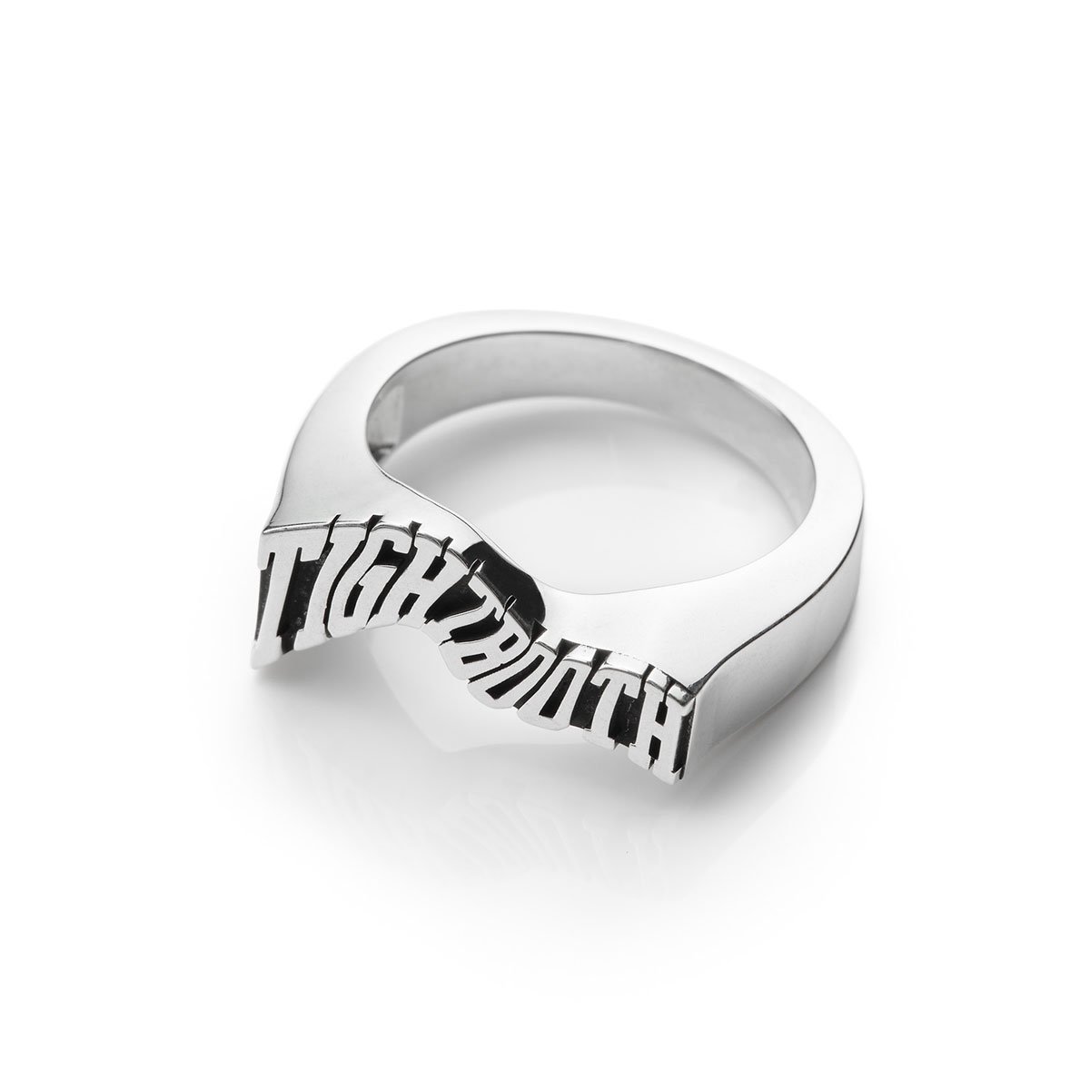 TIGHTBOOTH - ACID LOGO RING - Silver - SHRED