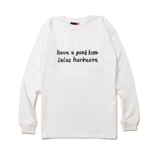 LOLA'S Hardware × have a good time - PEACE SYSTEM L/S TEE - White