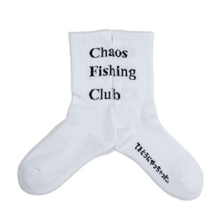 CHAOS FISHING CLUB - LOGO SOCKS - White