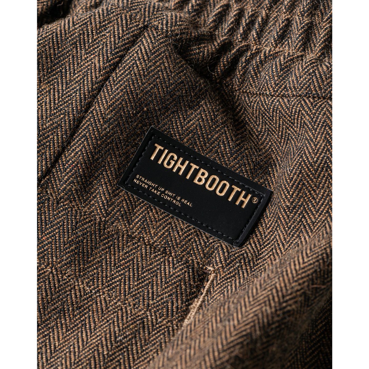 TIGHTBOOTH - WOOL HERRINGBONE BALLOON PANTS - SHRED