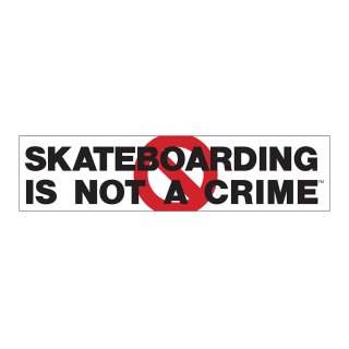 SKATEBOARDING IS NOT A CRIME STICKER