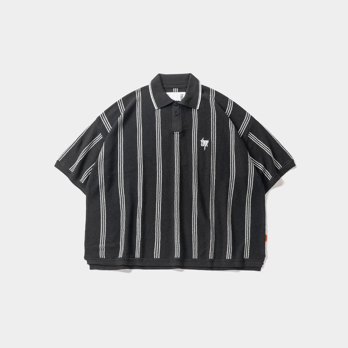 TIGHTBOOTH - STRIPE KNIT POLO - SHRED