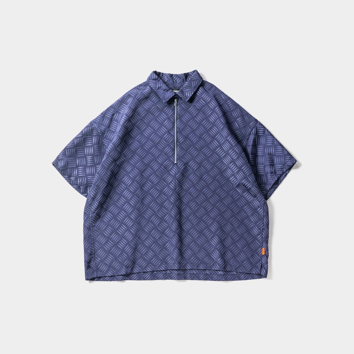 TIGHTBOOTH - CHECKER PLATE HALF ZIP SHIRT - SHRED