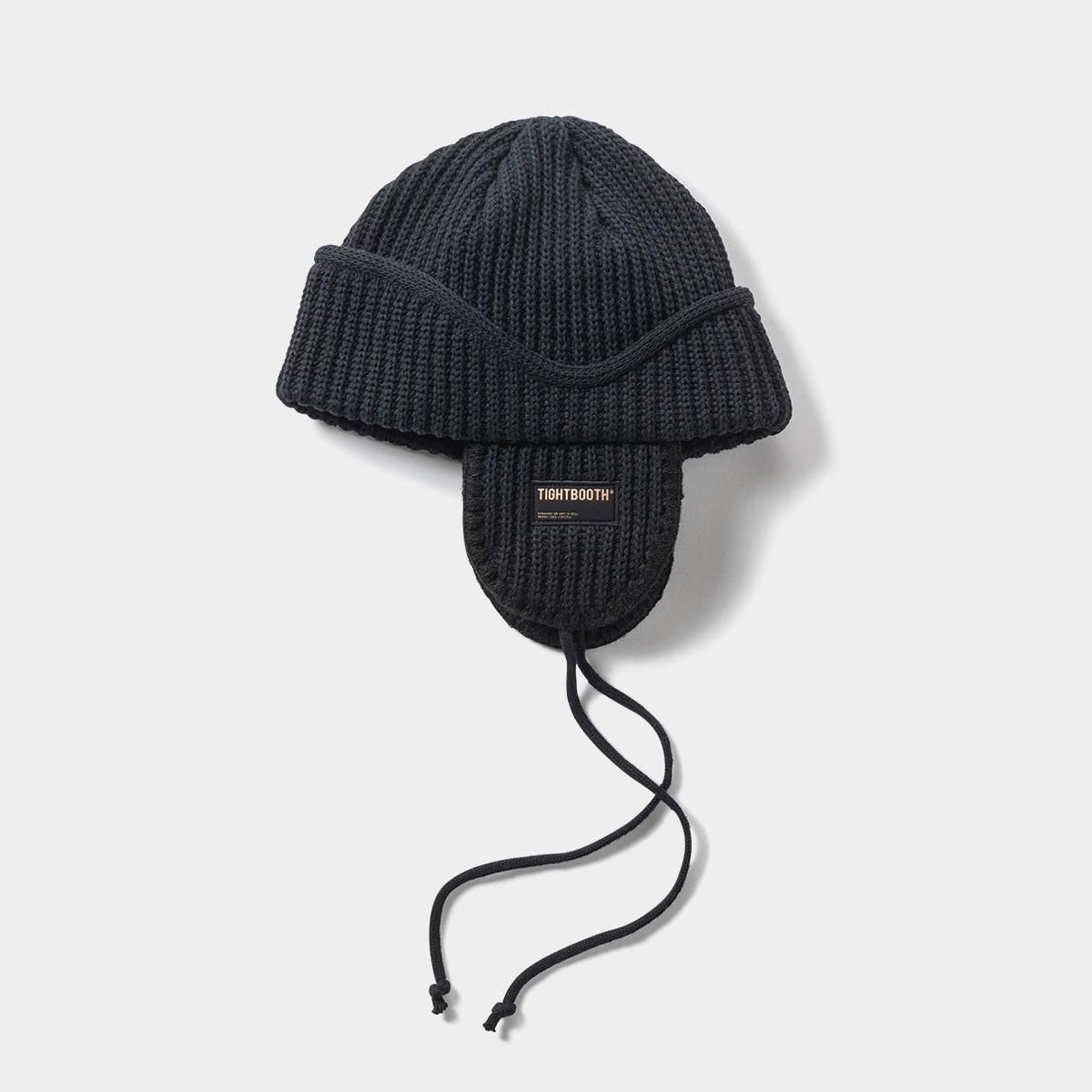 soldout! _ 22秋冬 FW22-H10 FLIGHT BEANIE ◇ TIGHTBOOTH : 耳付き フライトニットキャップ - HOOD