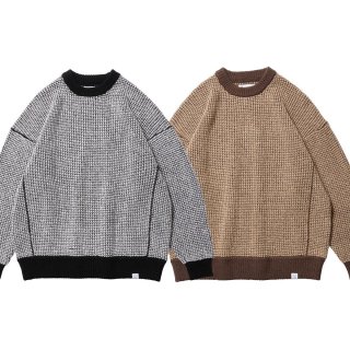 EVISEN -  WAFFLE MOHAIR CREWNECK