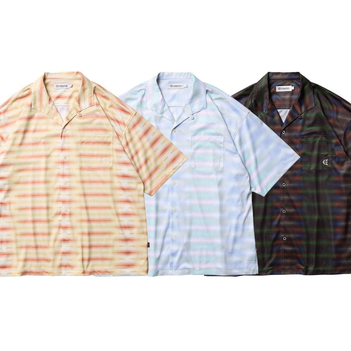 Evisen メッシュシャツ STRIPE CROCHET SHIRT EVISEN / STRIPE CROCHET SHIRT | LATITUDE