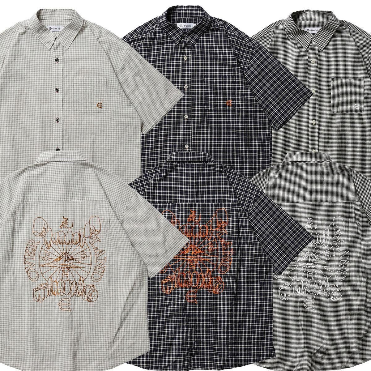 オリジナル　パッチ　e w n clth EVISEN - OVERLAND CHECK SHIRT - SHRED