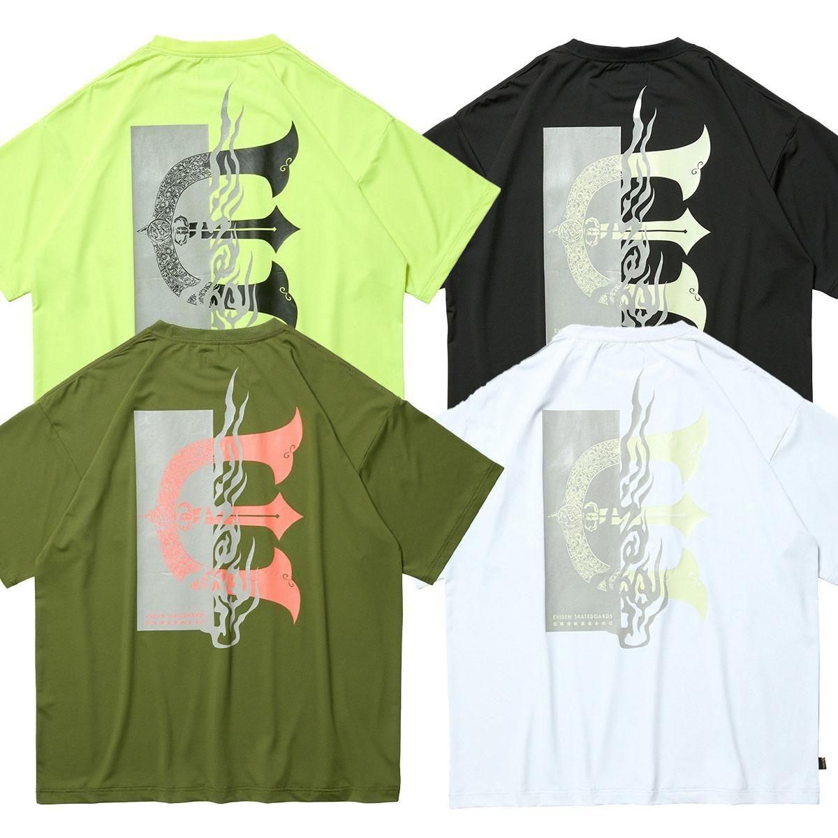 EVISEN - FIRE RECTANGLE LOGO POCKET TECH TEE - SHRED