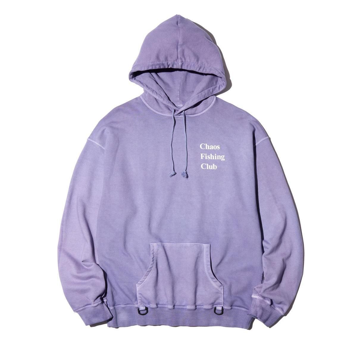 CHAOS FISHING CLUB - LOGO PIGMENT HOODIE - SHRED