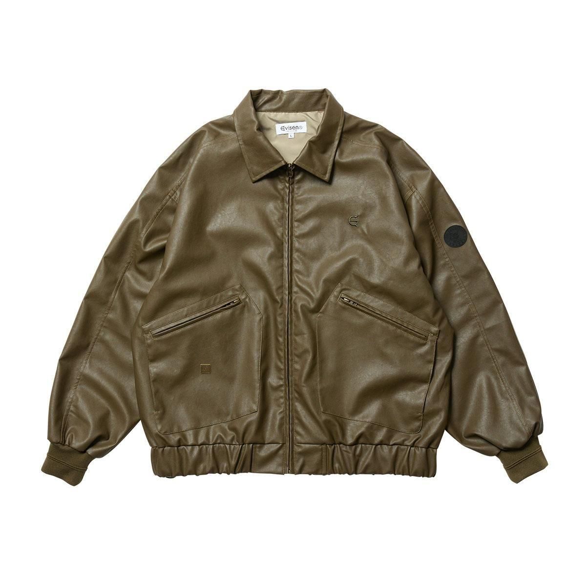 EVISEN - POSTMAN FAUX LEATHER JACKET - SHRED