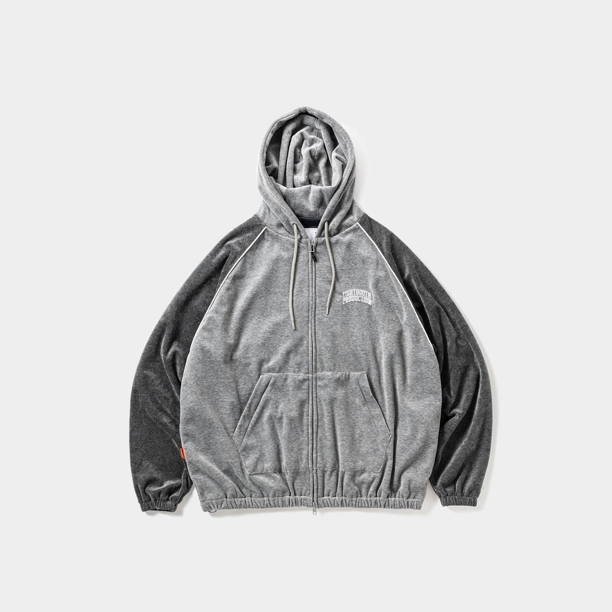 TIGHTBOOTH - VELOUR PIPING HOODED JKT - SHRED