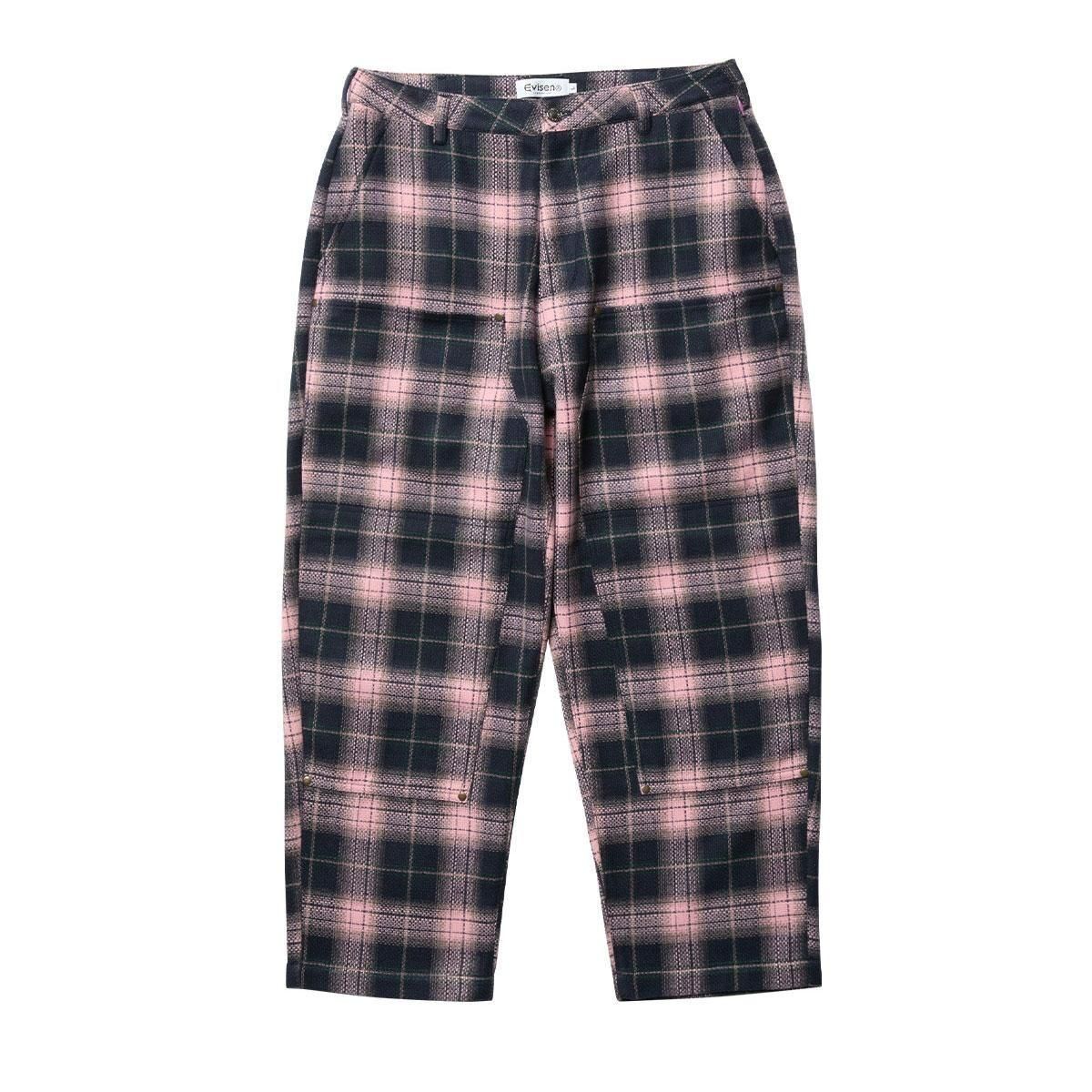 EVISEN - CHECK WOOL PAINTER PANTS - SHRED