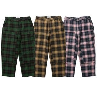 EVISEN -   CHECK WOOL PAINTER PANTS