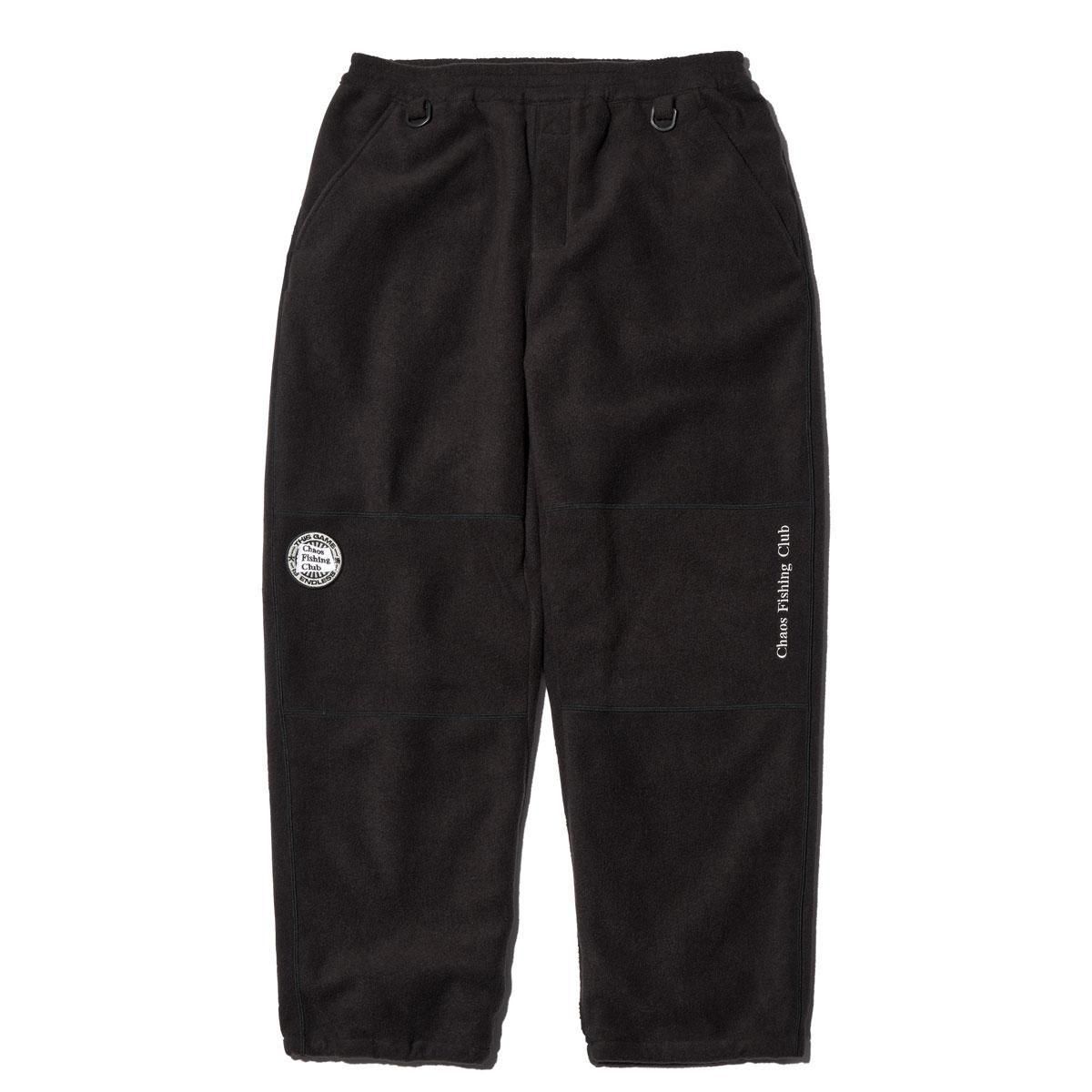 Chaos Fishing Club フリース パンツ D.T.D.Q.N 黒 CHAOS FISHING CLUB - ENDLESS GAME FLEECE PANTS - SHRED