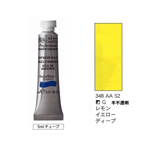 ウィンザー&ニュートン 水彩レモンイエローディープ 5ml - materie（マテリエ） 絵を描く材料と額縁の店 京都の画材屋  画箋堂のオンラインショップ