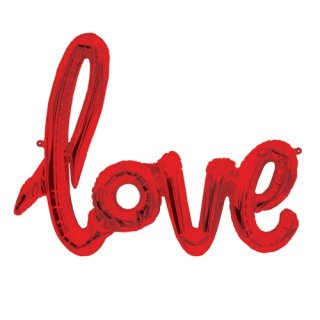 スクリプトバルーン ”love” レッド｜Script Balloon ”love