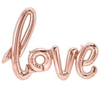 スクリプトバルーン ”love” ローズゴールド｜Script Balloon ”love