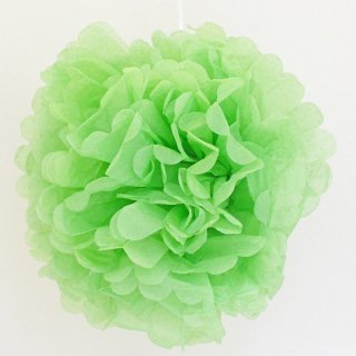 フラワーポム　グリーン　緑色　35cm　【2個までメール便可】