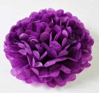 フラワーポム　パープル　紫色　35cm　【2個までメール便可】