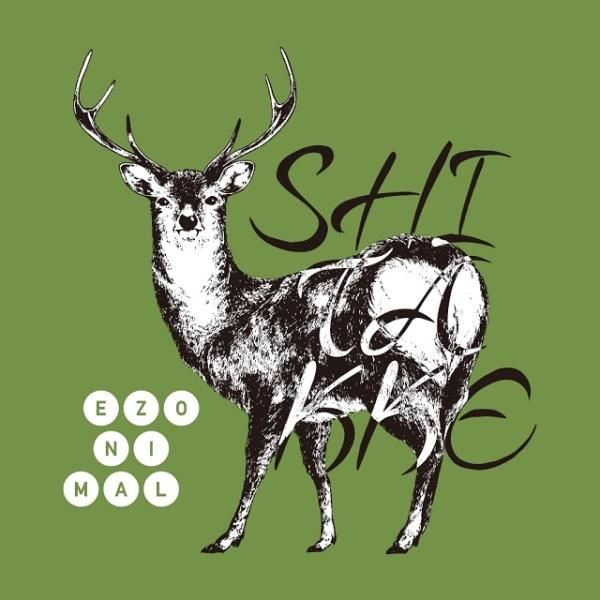 EZONIMAL（エゾニマル）ステッカー・スクエア| エゾシカ - キラキラ