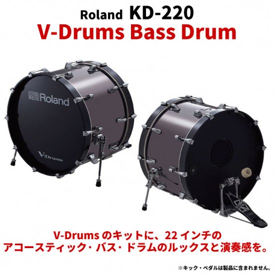 Roland (ローランド) バスドラム 22インチ Bass Drum KD-220 - シライ 