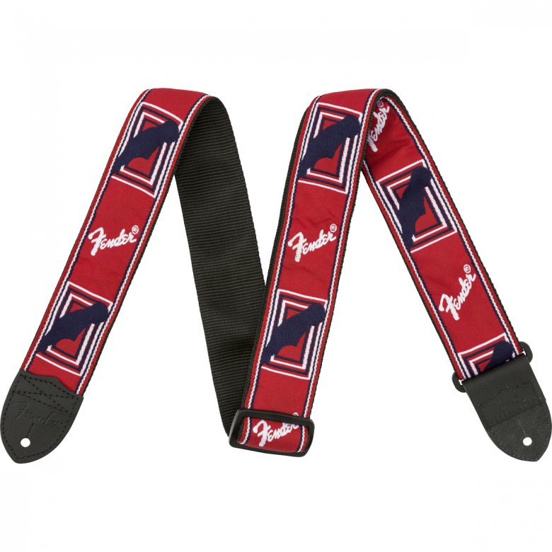 Fender (フェンダー) ストラップ 2” MONOGRAMMED STRAPS カラー：Red