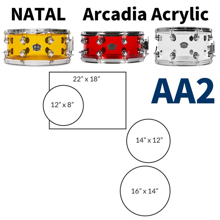 NATAL (ナタール) Arcadia Acrylicシリーズ ドラムキット AA2 - シライミュージック