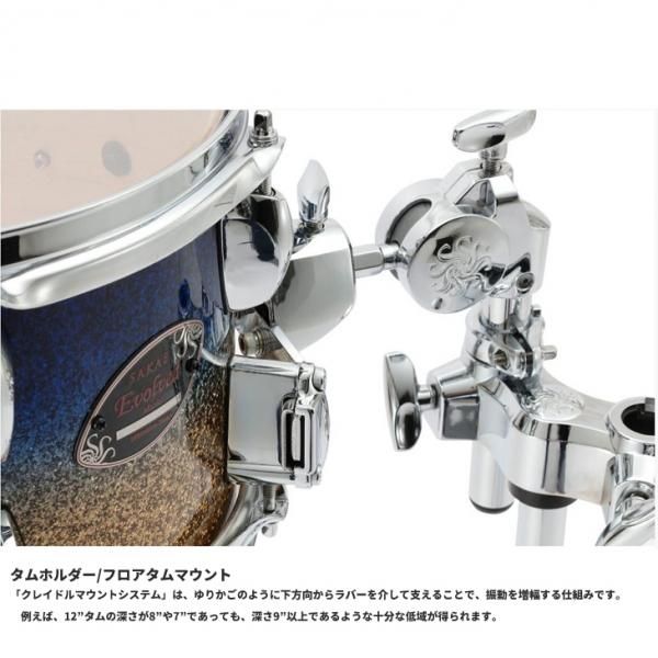 SAKAE (サカエ) Evolved 4点シェルキット (22BD 16FT 12TT 10TT) +タム