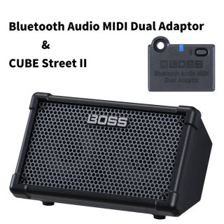 BOSS (ܥ) CUBE Street II Ӥ˺ŬʥХåƥ꡼ư (֥å)+Bluetooth Audio MIDI Dual Adaptor(BT-DUAL)å