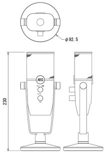 AKG (アーカーゲー) サイドアドレス型USBマイクロホン Ara-Y3 - シライミュージック