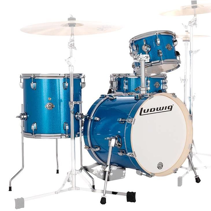 Ludwig ( ラディック ) BREAKBEATS (ブレイクビーツ) ドラムシェル 4ピースセット LC2792 Blue Sparkle -  シライミュージック