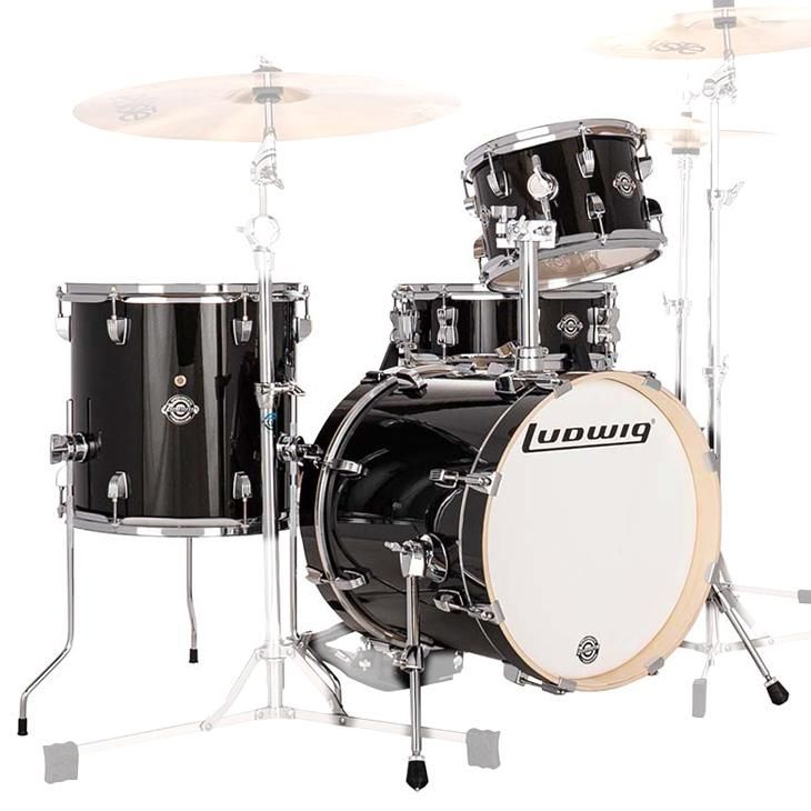 Ludwig ( ラディック ) BREAKBEATS (ブレイクビーツ) ドラムシェル 4ピースセット LC2791 Black Sparkle -  シライミュージック